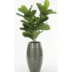 Mica Decorations Lester Vaas - H50 x Ø30 cm - Terracotta - Groen