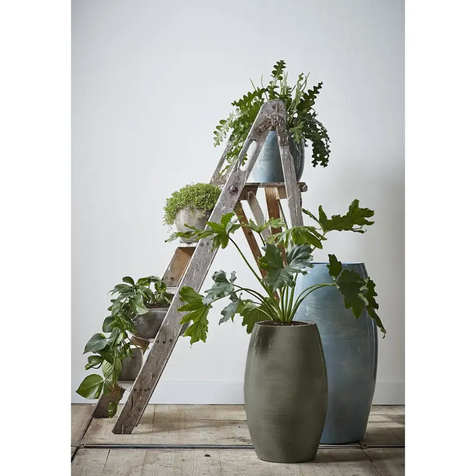 Mica Decorations Lester Vaas - H50 x Ø30 cm - Terracotta - Groen