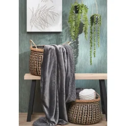 Mica Decorations Mardy Fleece Plaid - L200 x B150 cm - Antraciet