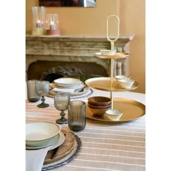 Mica Decorations Merlot Drinkglas - Set van 6 - 400 ml - Grijs