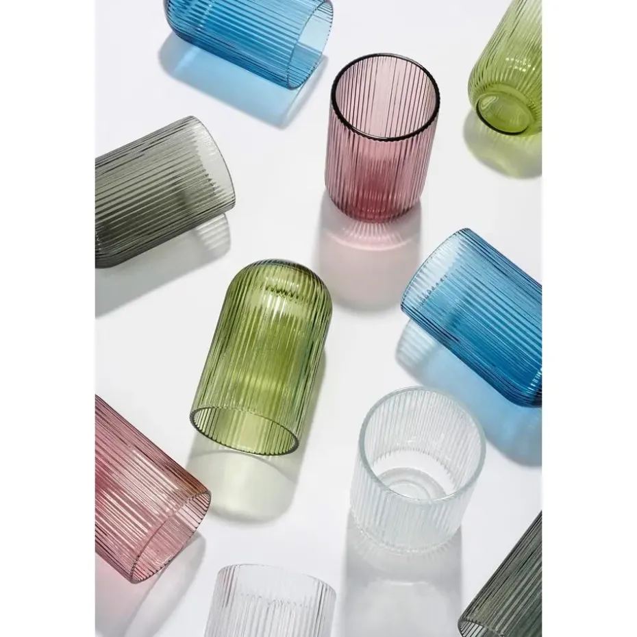 Mica Decorations Merlot Drinkglas - Set van 6 - 400 ml - Grijs