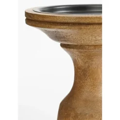 Mica Decorations Nino Kandelaar - H10 x Ø21 cm - Mangohout - Bruin