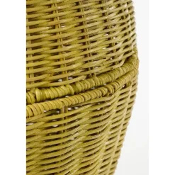 Mica Decorations Opbergmanden met Deksel - H48 x Ø30 cm - Geel