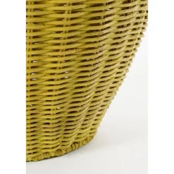 Mica Decorations Opbergmanden met Deksel - H48 x Ø30 cm - Geel