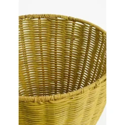 Mica Decorations Opbergmanden met Deksel - H48 x Ø30 cm - Geel