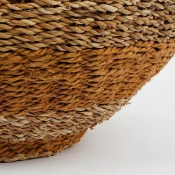 Mica Decorations Opbergmand met Deksel - H48 x Ø55 cm - Jute - Geel