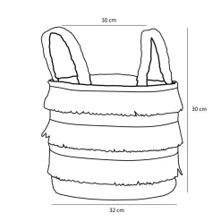 Mica Decorations Opbergmand - Set van 2 - H30 x Ø32 cm - Bruin