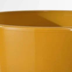 Mica Decorations Planten/bloempot Tusca - geel - D12 x H11cm