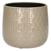 Mica Decorations Plantenpot - Keramiek taupe - 15 x 13 cm