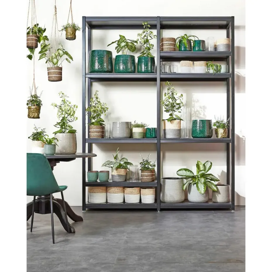 Mica Decorations Plantenpot - Keramiek taupe - 15 x 13 cm