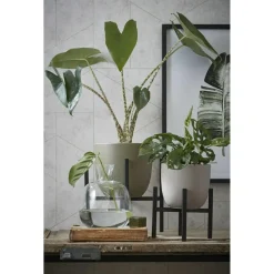 Mica Decorations Plantenpot - bruin - keramiek - 25 x 23 cm