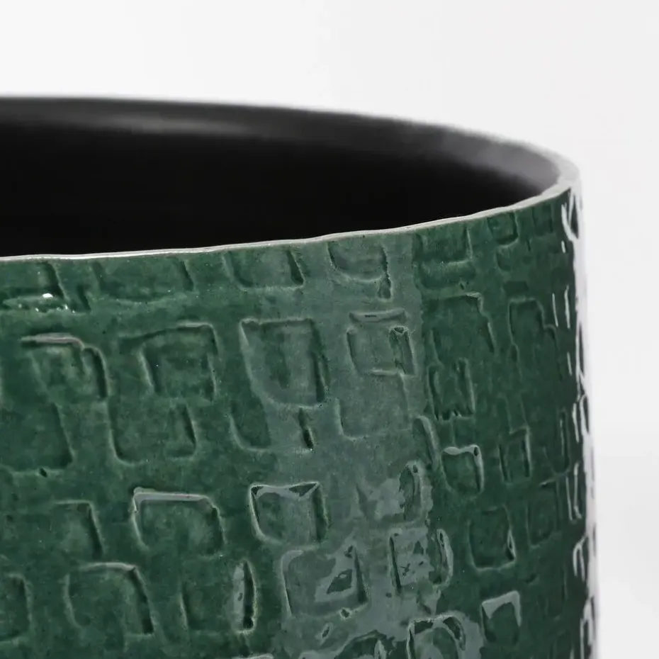 Mica Decorations Plantenpot - Keramiek - green - 24 x 21 cm