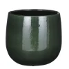 Mica Decorations Plantenpot - keramiek - groen glans - D21/H19 cm