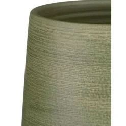 Mica Decorations Plantenpot - groen relief - terracotta - 19x18cm
