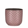 Mica Decorations Plantenpot - keramiek - roze - 12 x 11 cm