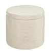 Mica Decorations Poef met Opbergruimte - H41 x Ø42 cm - Off-white