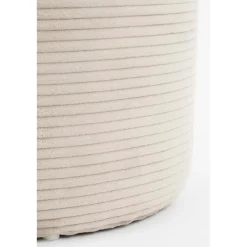 Mica Decorations Poef met Opbergruimte - H41 x Ø42 cm - Off-white