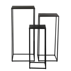 Mica Decorations Quinty Bijzettafel - Set van 3 - Zwart