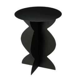 Mica Decorations Rafi Bijzettafel - H50 x Ø40 cm - IJzer - Zwart