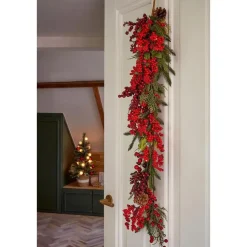 Mica Decorations Randell Kerstslinger - L110 x B18 x H10 cm - Rood