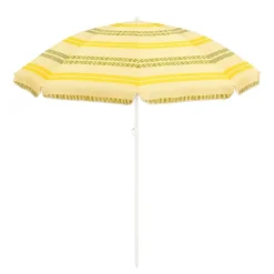 Mica Decorations Strandparasol - H180 x Ø160 cm - Geel
