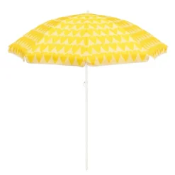Mica Decorations Strandparasol - H180 x Ø160 cm - Geel