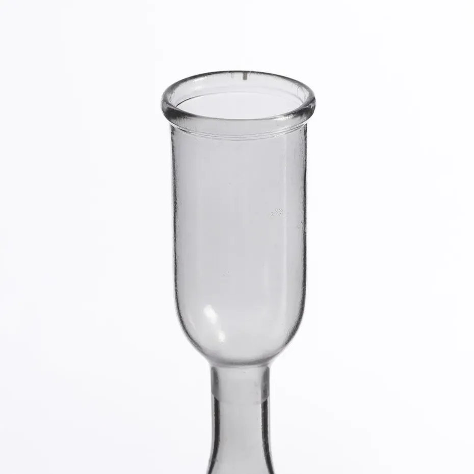 Mica Decorations Trent Kandelaar - H33 x Ø9 cm - Glas - Donkergrijs