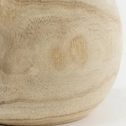 Mica Decorations Vaas - hout - bolvormig - 16 x 28 cm