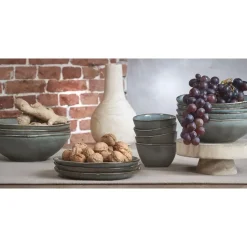 Mica Decorations Vaas - hout - bolvormig - 16 x 28 cm