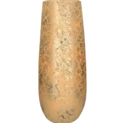 Mica Decorations Vaas - keramiek - flakes - goud - D21 x H55 cm