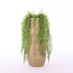 Mica Decorations Vaas - keramiek - flakes - goud - D21 x H55 cm