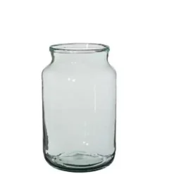 Mica Decorations Vaas cilinder - transparant - glas - 18 x 30 cm