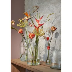 Mica Decorations Vaas cilinder - transparant - glas - 18 x 30 cm