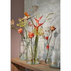 Mica Decorations Vaas cilinder - transparant - glas - 18 x 30 cm