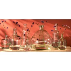 Mica Decorations Vaas Diego - flessenhals - gerecycled glas - 42 cm