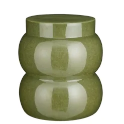 Mica Decorations Vendi Bijzettafel - H40 x Ø35 cm - Donkergroen