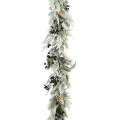 Mica Decorations Vesper Guirlande - L180 x B15 x H10 cm - Groen, Zwart