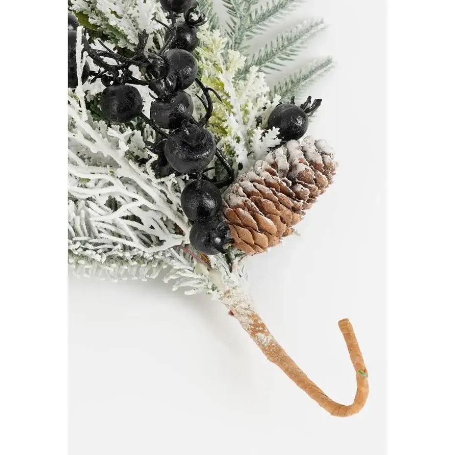 Mica Decorations Vesper Guirlande - L180 x B15 x H10 cm - Groen, Zwart