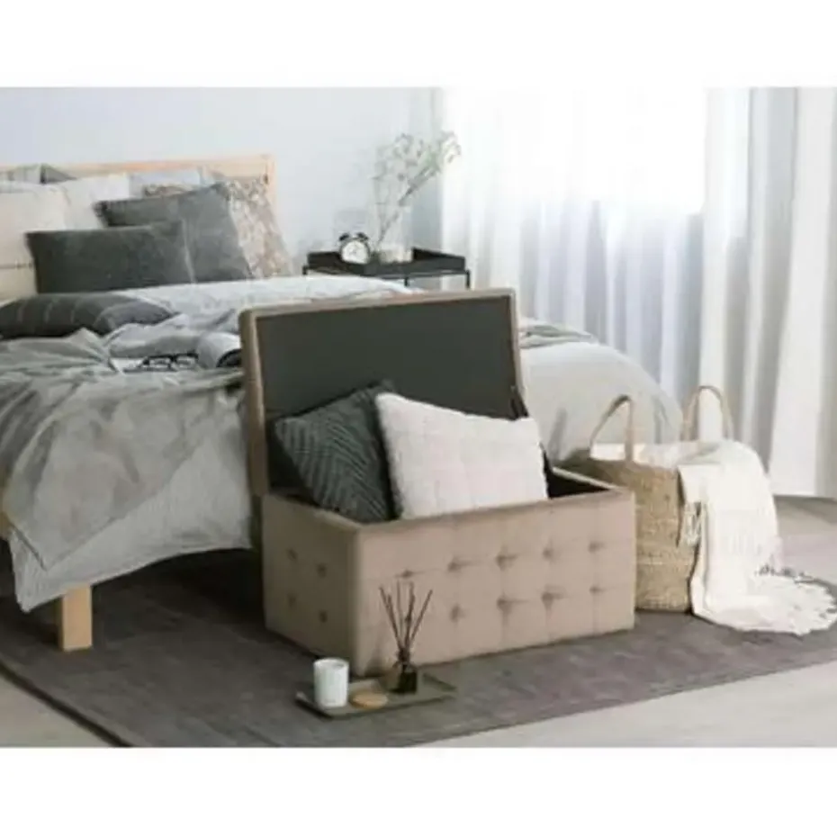 MICHIGAN - Ottomaan - Bruin - Fluweel