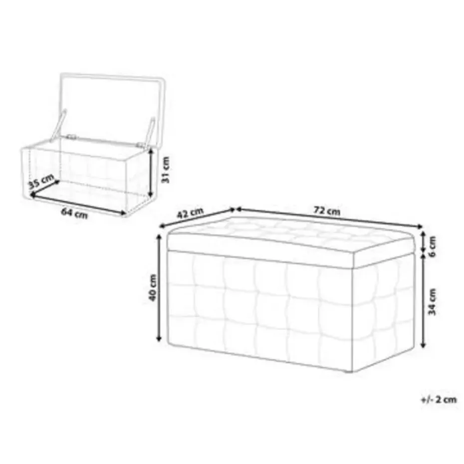 MICHIGAN - Ottomaan - Bruin - Fluweel