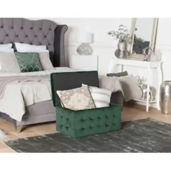 MICHIGAN - Ottomaan - Groen - Fluweel