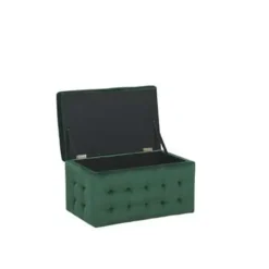 MICHIGAN - Ottomaan - Groen - Fluweel