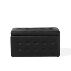 MICHIGAN - Ottomaan - Zwart - Kunstleer