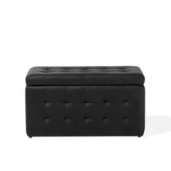 MICHIGAN - Ottomaan - Zwart - Kunstleer