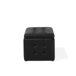 MICHIGAN - Ottomaan - Zwart - Kunstleer