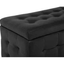 MICHIGAN - Ottomaan - Zwart - Kunstleer