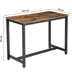 Middelhoge bartafel - vintage - 120x90x60 cm - vintage bruin