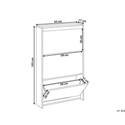 MIDFIELD - Schoenenkast 3 vakken - Zwart - MDF