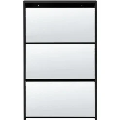 MIDFIELD - Schoenenkast 3 vakken - Zwart - MDF