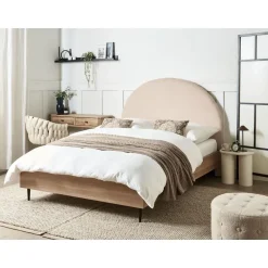 MILLAY - Bed - Beige - 140 x 200 cm - Bouclé